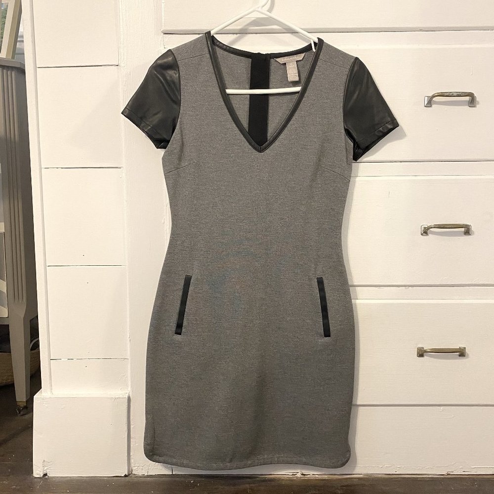 Banana Republic Faux Leather Trim Dress